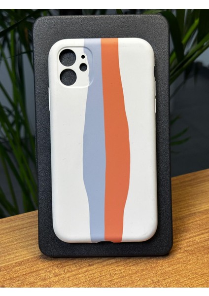 iPhone 11 Ebruli Tasarım Darbe Emici Özellikli İç Süet Dış Kauçuk Özel Çizilmez Gennebruli Kılıf Kılıf R4