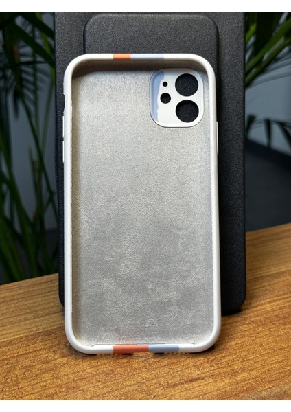iPhone 11 Ebruli Tasarım Darbe Emici Özellikli İç Süet Dış Kauçuk Özel Çizilmez Gennebruli Kılıf Kılıf R4