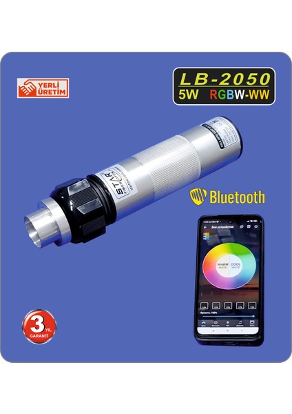Yıldız Tavan 5W LED RGBW Işık Kaynağı ve 600 metre 0,75mm fiber optik kablo seti