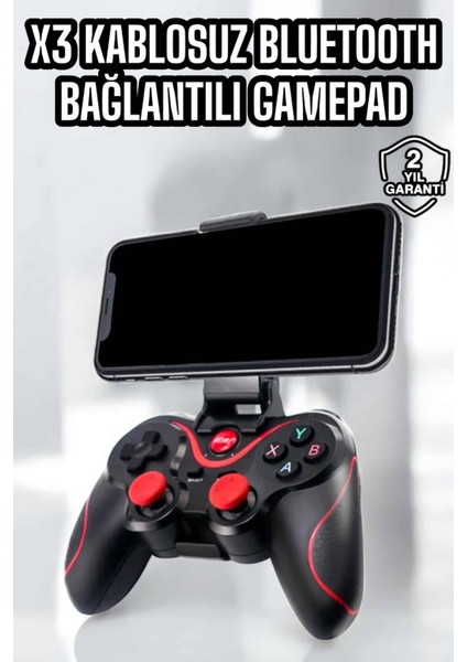 X3 Gamepad Oyun Kolu | Bluetooth Bağlantılı, Gamestick ve Android Uyumlu