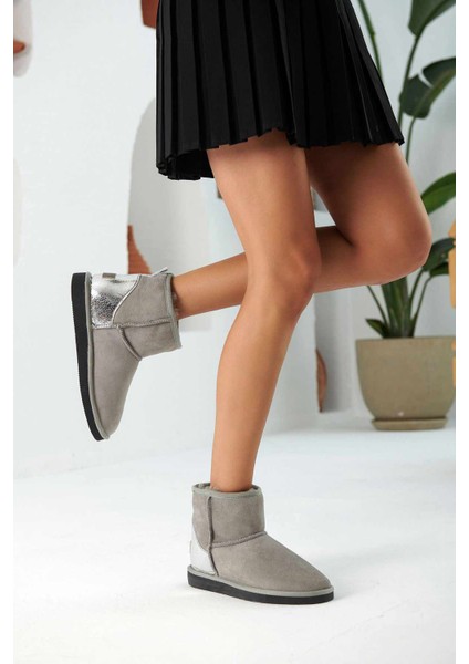 Süet İçi Kürk Arkası Deri Kadın Kısa 191074 indirimleri