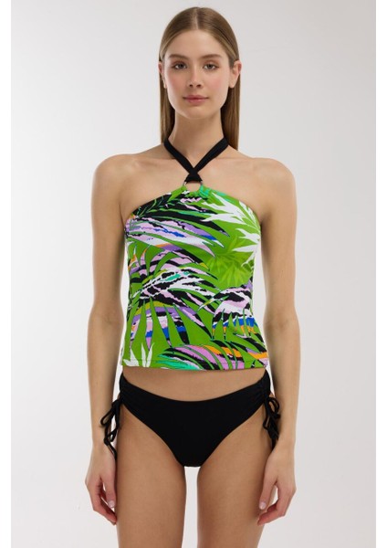 4667 Yeşil Desenli Tankini