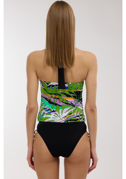 4667 Yeşil Desenli Tankini