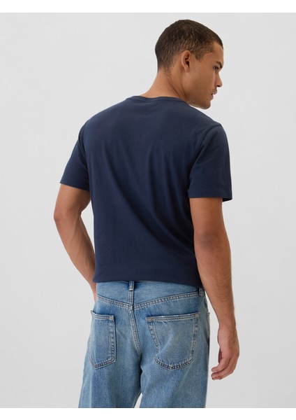 Erkek Lacivert Gap Logo Everyday Soft T-Shirt indirimleri