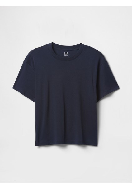 Kadın Lacivert Supima® Pamuk Relaxed T-Shirt fiyatları