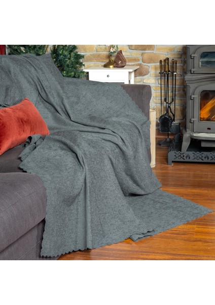 Premium Koltuk Örtüsü 175x350 XLARGE Gramajlı Jakarlı Şönil Bulut | Kanepe Örtüsü | Kaymaz