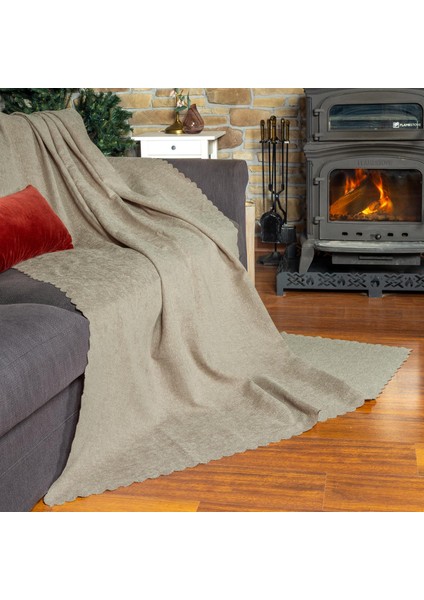 Premium Koltuk Örtüsü 175x350 XLARGE Gramajlı Jakarlı Şönil Camel | Kanepe Örtüsü | Kaymaz fiyatları