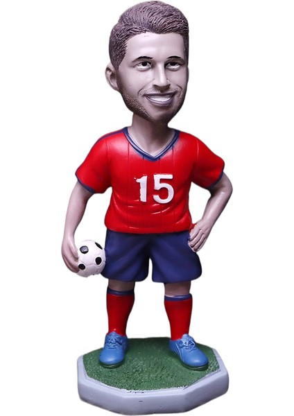 Yaratıcı Gerçek Hayat Futbol Yıldızı Süsler Reçine El Sanatları El Yapımı Futbol Yıldızı Karakterler Mini Bebek Oyuncaklar (Yurt Dışından)