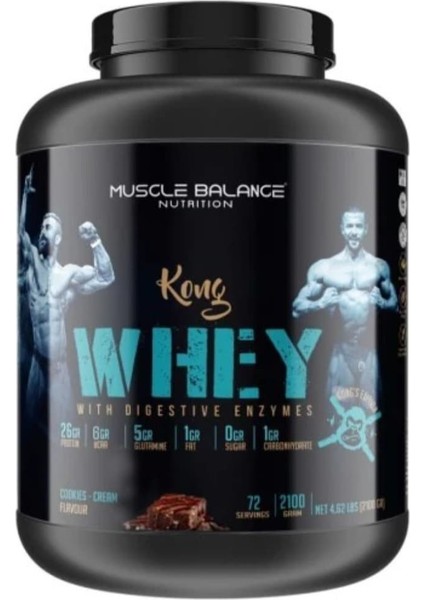Whey Isolate Protein Kong Edition 2100 gr 72 Servis Brownie Çikolata