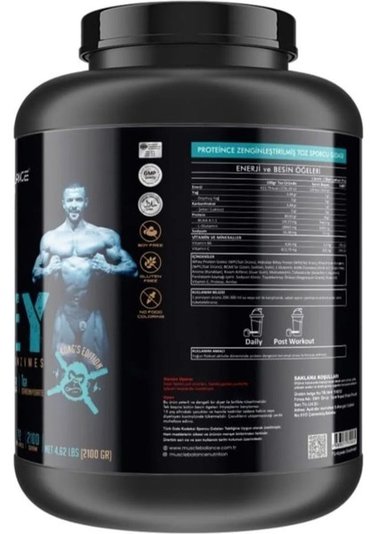 Whey Isolate Protein Kong Edition 2100 gr 72 Servis Brownie Çikolata