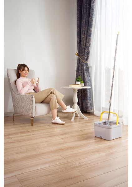 Temiz ile Kirli Suyu Ayıran Kare Mop +2 Yedek Bez Hediyeli Otomatik Hijyen Temizlik Seti modelleri