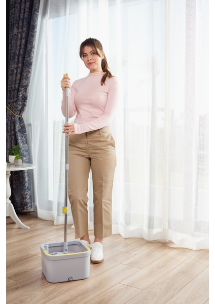Temiz ile Kirli Suyu Ayıran Kare Mop +2 Yedek Bez Hediyeli Otomatik Hijyen Temizlik Seti indirimleri