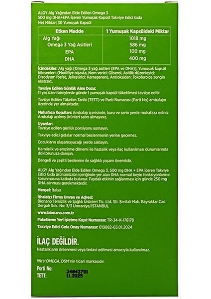 3 Kutu Omega 3 (Yüksek Dha)