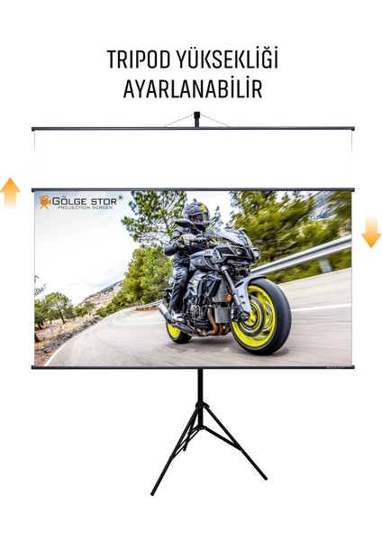 EN200CM BOY115CM Projeksiyon Perdesi Tripodlu-Ayaklı Taşınabilir Yeni Akıllı Kumaş Işık Geçirmez modelleri