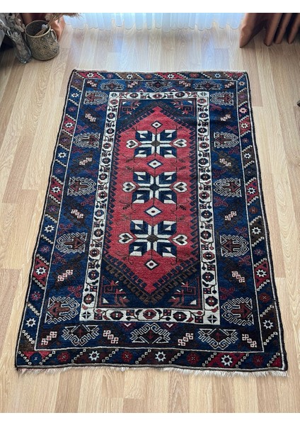 124X186 cm Orta Boy El Dokuma Yıkanabilir Harika Antik Kilim Ev Dekoru