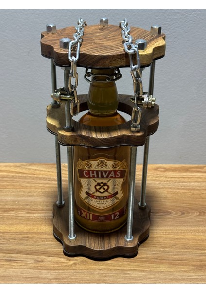 Dekoratif Metal Viski Saklama Kafesi ( Shivas Regal 1 Litre )