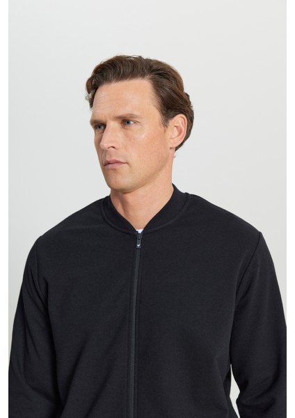 Pamuklu Standart Fit Normal Kesim Kolej Yaka Yan Cep Sweatshirt fırsatları