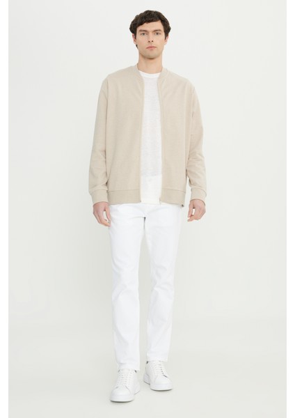 Pamuklu Standart Fit Normal Kesim Kolej Yaka Yan Cep Sweatshirt