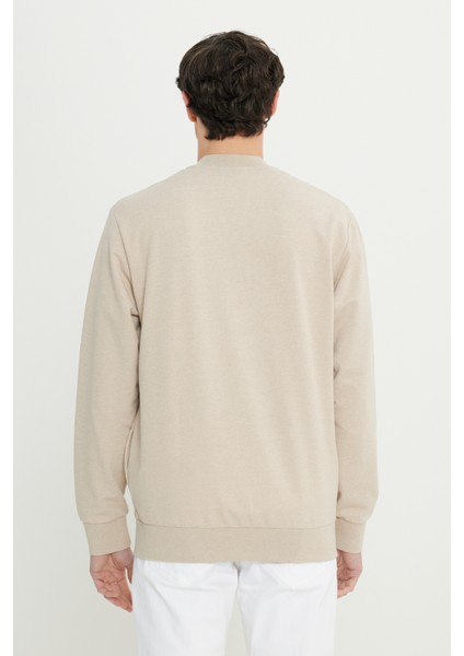 Pamuklu Standart Fit Normal Kesim Kolej Yaka Yan Cep Sweatshirt