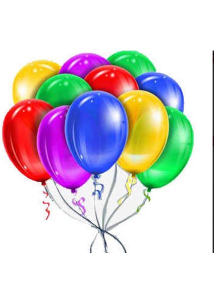Ipek Hobi Balon Metalik Baskısız 12 Inc Karışık (10 Adet)