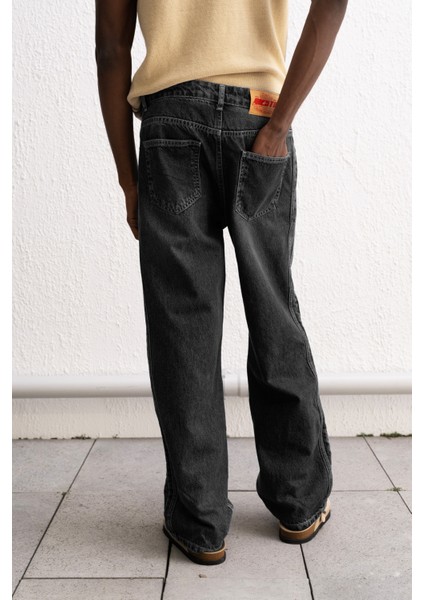 Bağcıklı Baggy Antrasit Jean indirimleri