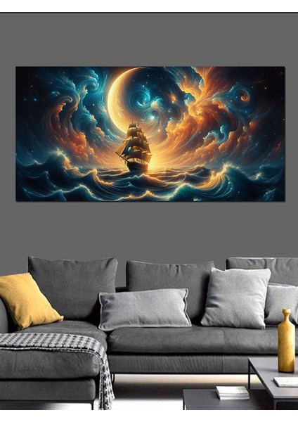 Kanvas Tablo Hilal ve Yelkenli Gemi indirimleri
