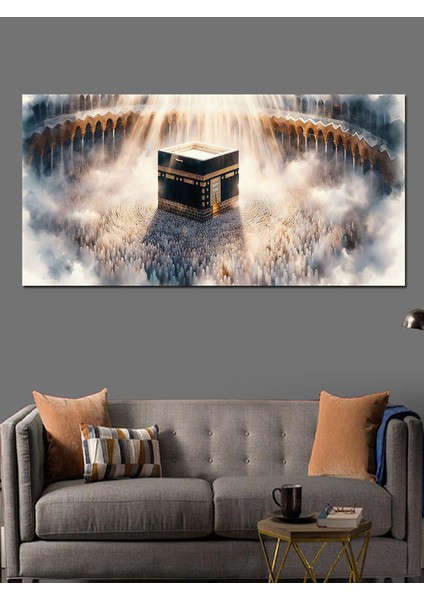 Kanvas Tablo Bulutlar Içinde Kâbe