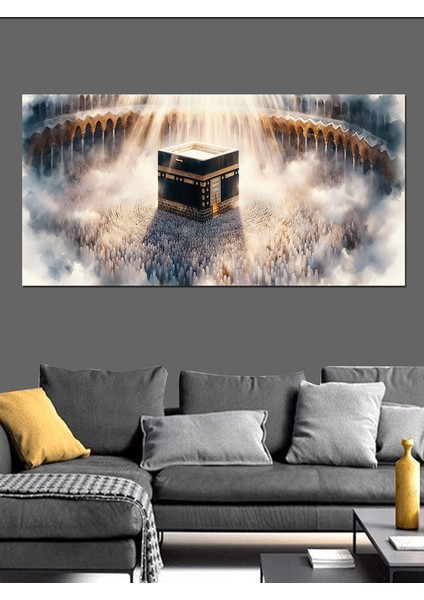 Kanvas Tablo Bulutlar Içinde Kâbe modelleri