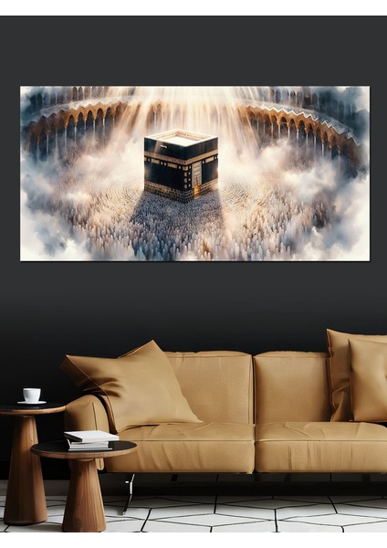 Kanvas Tablo Bulutlar Içinde Kâbe fırsatları