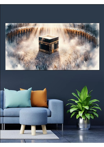 Kanvas Tablo Bulutlar Içinde Kâbe indirimleri