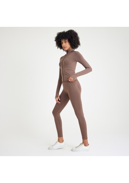 2'li Takım Parmak Geçmeli Spor Ceket ve Push Up Etkili Tayt (Günlük/yoga/pilates) fırsatları