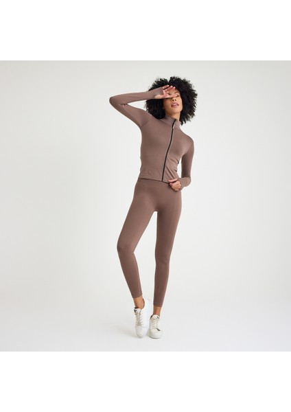 2'li Takım Parmak Geçmeli Spor Ceket ve Push Up Etkili Tayt (Günlük/yoga/pilates) indirimleri