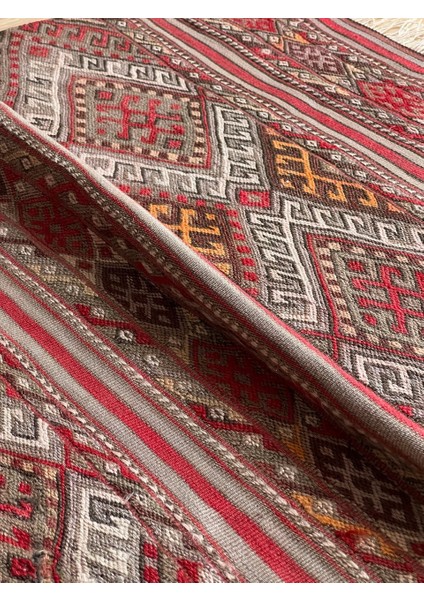 78 x 100 cm Küçük Boy Geometrik Desenli El Dokuma Yün Kilim Ev ve Ofis Kilimi fiyatları