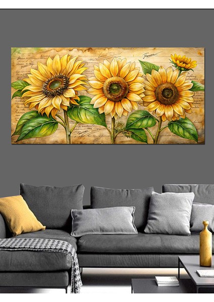 Kanvas Tablo Altın Sarısı Ayçiçekleri fiyatları
