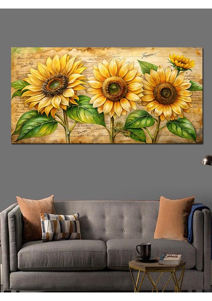 Kanvas Tablo Altın Sarısı Ayçiçekleri indirimleri