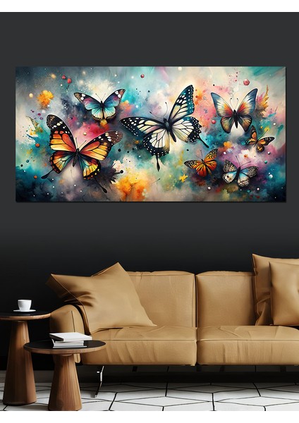 Kanvas Tablo Renkli Kelebekler Dansı fiyatları