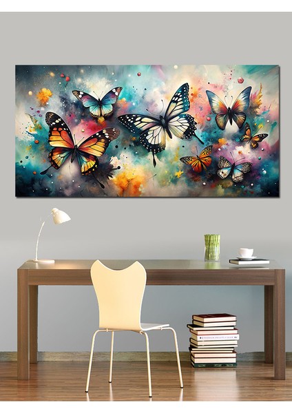 Kanvas Tablo Renkli Kelebekler Dansı indirimleri