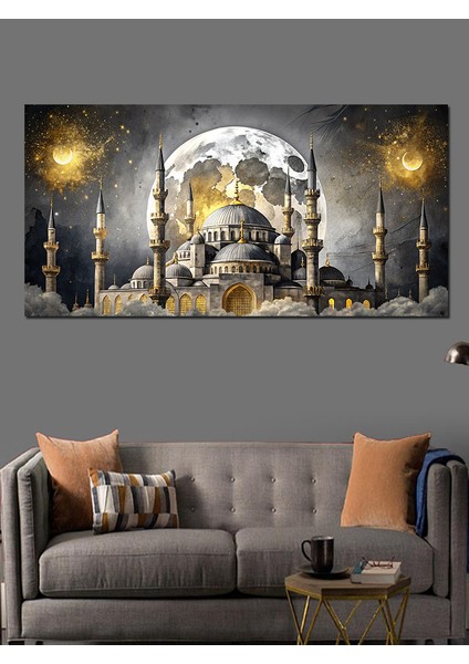 Kanvas Tablo Gece Işığında Camii fırsatları