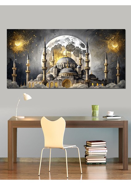 Kanvas Tablo Gece Işığında Camii indirimleri