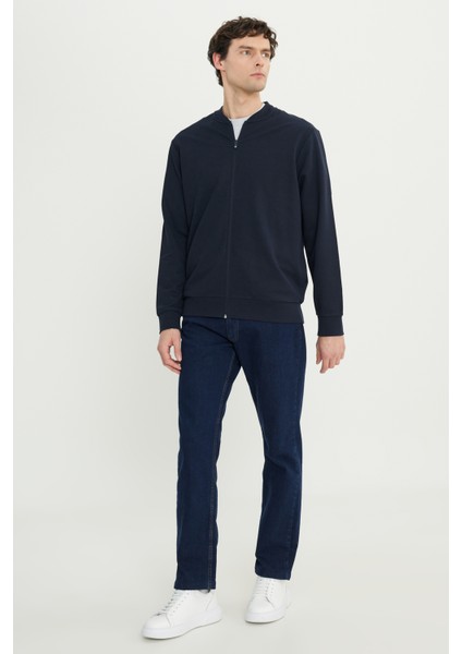Pamuklu Standart Fit Normal Kesim Kolej Yaka Yan Cep Sweatshirt fiyatları