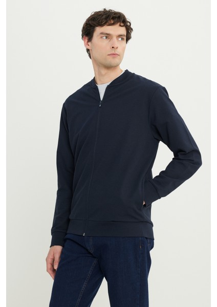 Pamuklu Standart Fit Normal Kesim Kolej Yaka Yan Cep Sweatshirt modelleri
