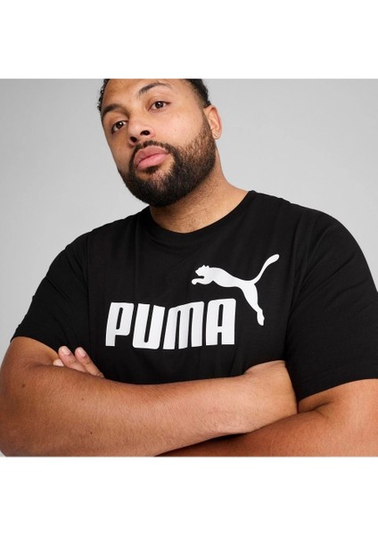 Ess No. 1 Logo Tee Erkek Regular Fit Baskılı Siyah T-Shirt 68253201 indirimleri