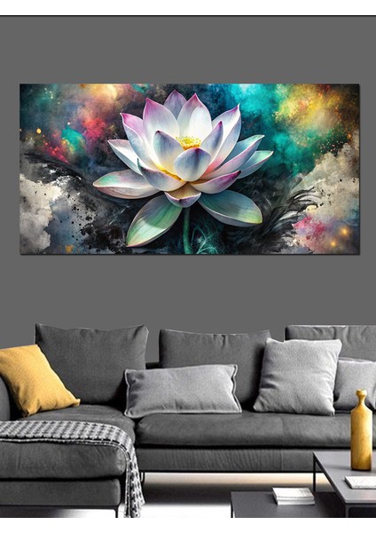 Kanvas Tablo Renkli Lotus Çiçeği