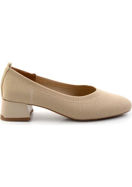 Bej Triko Kadın Klasik Topuklu Ayakkabı K01213106282