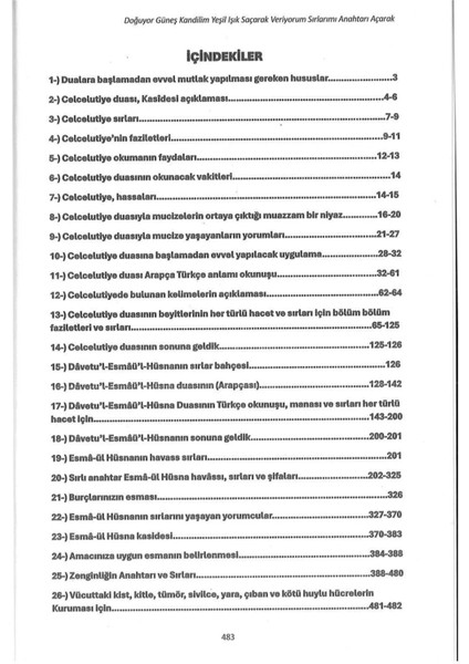Veriyorum Sırlarımı Anahtar Dualar Zeynep Ilıcan Celcelutiye Duası Kasidesi Esmaül Hüsna 484 Sayfa