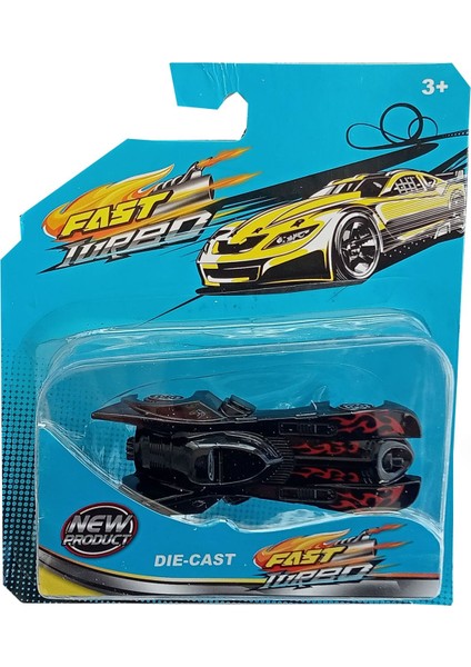 Ateş Boyalı Yarasa Araba Die Cast 1:64 Ölçekli Metal Tasarım