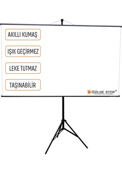 En180cm Boy105cm Projeksiyon Perdesi Tripodlu-Ayaklı Taşınabilir Yeni Akıllı Kumaş Işık Geçirmez fiyatları