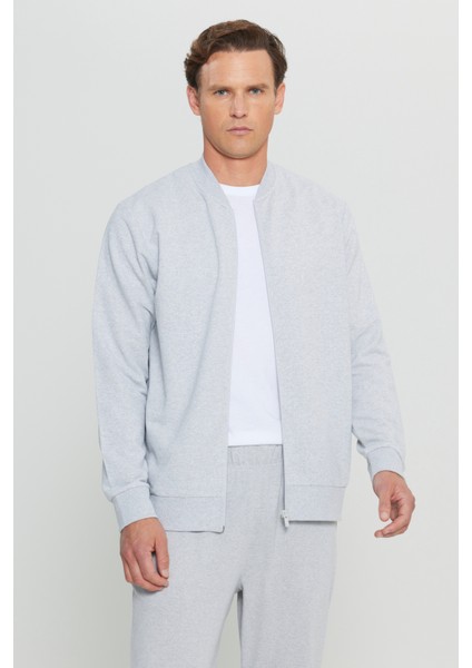 Pamuklu Standart Fit Normal Kesim Kolej Yaka Yan Cep Sweatshirt