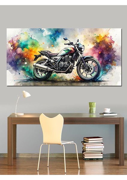 Kanvas Tablo Renkli Sanatsal Motosiklet fiyatları