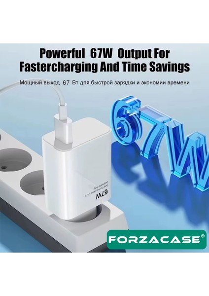 iPad 2022 2024 2025 ile Uyumlu Hızlı Şarj Destekli 67W Type-C USB Şarj Cihazı Seti FC996